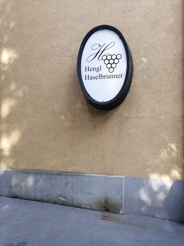 HENGL-Haselbrunner sign in Vienna wine district