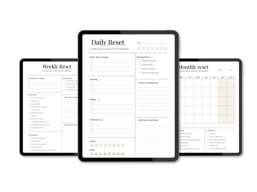 Printable weekly planners to organize your week without a routine