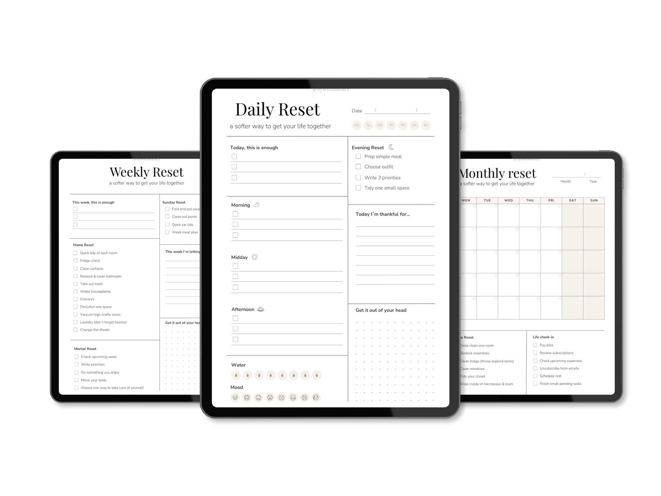 Printable weekly planners to organize your week without a routine